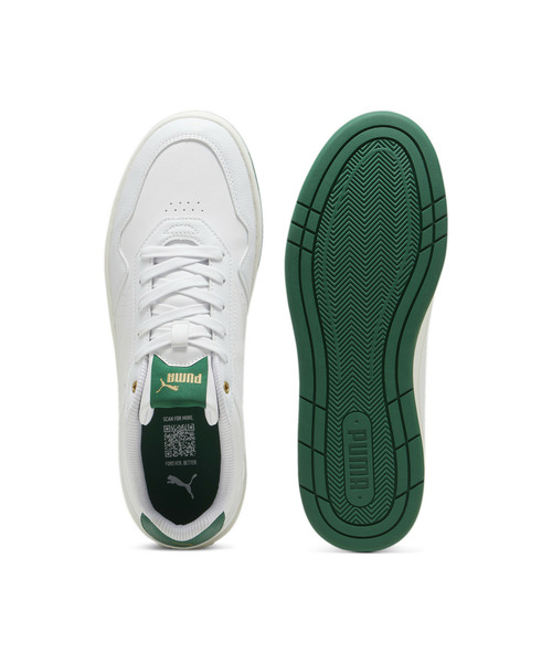 PUMA(プーマ)の「PUMA プーマ ユニセックス コート クラシック スニーカー(スニーカー・メンズ・ホワイト系その他/ホワイト系その他2/ホワイト系その他3/ブラック×ゴールド・22.5cm/23.5cm/24.5cm/25.5cm/26.5cm/27.5cm/26.0cm/27.0cm/28.0cm/29.0cm/22.0cm/28.5cm/29.5cm/30.0cm/23.0cm/24.0cm/25.0cm)」の6枚目の写真