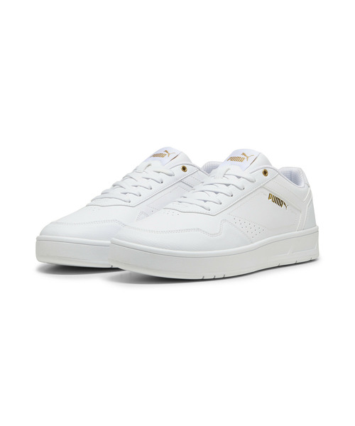 PUMA(プーマ)の「PUMA プーマ ユニセックス コート クラシック スニーカー(スニーカー・メンズ・ホワイト系その他/ホワイト系その他2/ホワイト系その他3/ブラック×ゴールド・22.5cm/23.5cm/24.5cm/25.5cm/26.5cm/27.5cm/26.0cm/27.0cm/28.0cm/29.0cm/22.0cm/28.5cm/29.5cm/30.0cm/23.0cm/24.0cm/25.0cm)」の8枚目の写真
