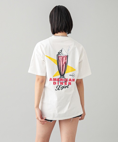 早い者勝ち 大人気 X-girl MILK SHAKE S/S TEE X-girl（エックスガール）の「MILK SHAKE S/S TEE（Tシャツ
