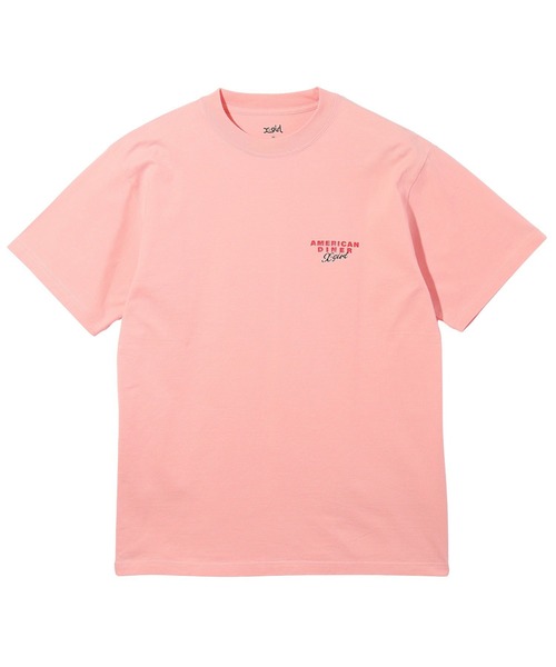 X-girl（エックスガール）の「MILK SHAKE S/S TEE（Tシャツ/カットソー・レディース・ライトピンク/ホワイト/チャコール・S/M/L/XL）」の14枚目の写真