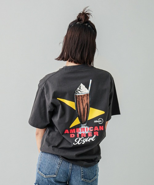 X-girl（エックスガール）の「MILK SHAKE S/S TEE（Tシャツ