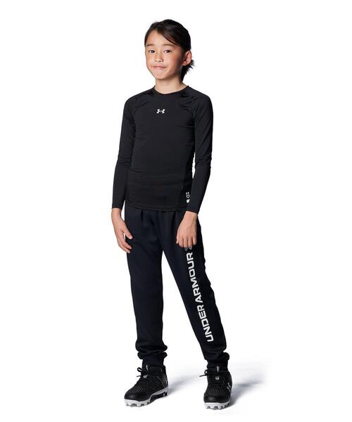 UNDER ARMOUR（アンダーアーマー）の「UAヒートギアアーマー コンプレッション ロングスリーブ クルーネック シャツ（ベースボール/KIDS）（Tシャツ/カットソー・キッズ・ブラック・160cm/150cm/140cm）」の3枚目の写真