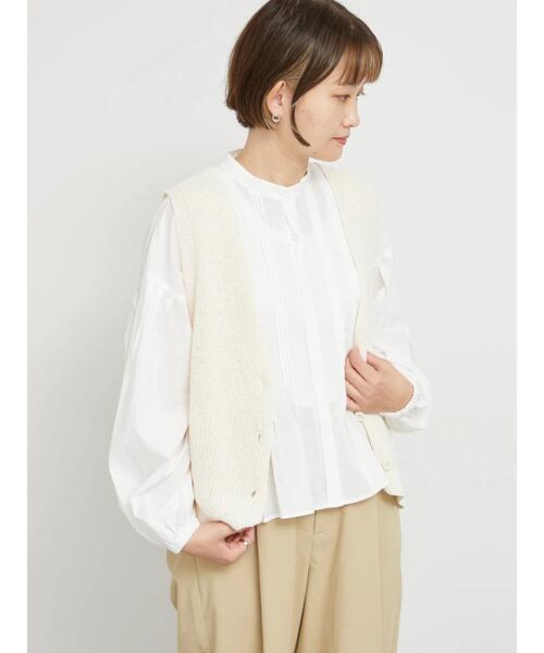 sm2rhythm（サマンサモスモスリズム）の「柄編みニットベスト（ベスト・レディース・キナリ/ベージュ/ブラック・F）」の5枚目の写真