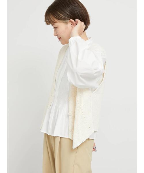 sm2rhythm（サマンサモスモスリズム）の「柄編みニットベスト（ベスト・レディース・キナリ/ベージュ/ブラック・F）」の6枚目の写真