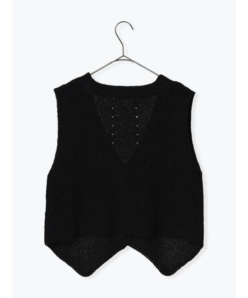 sm2rhythm（サマンサモスモスリズム）の「柄編みニットベスト（ベスト・レディース・キナリ/ベージュ/ブラック・F）」の12枚目の写真