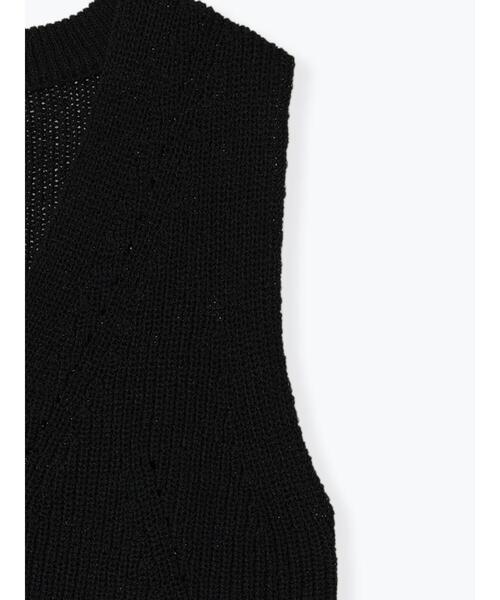 sm2rhythm（サマンサモスモスリズム）の「柄編みニットベスト（ベスト・レディース・キナリ/ベージュ/ブラック・F）」の14枚目の写真