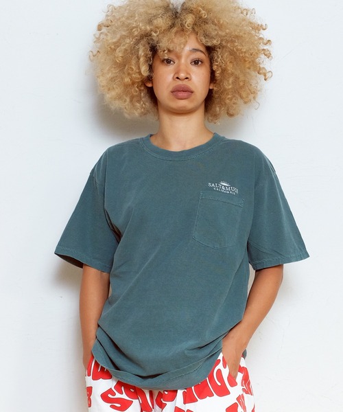 SALT&MUGS(ソルトアンドマグス)の「Old Logo Pkt Tee(Tシャツ/カットソー・メンズ・ブラック/イエロー/グリーン/バーガンディー・MEDIUM/LARGE/X-LARGE)」の3枚目の写真