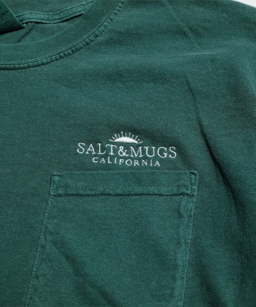 SALT&MUGS(ソルトアンドマグス)の「Old Logo Pkt Tee(Tシャツ/カットソー・メンズ・ブラック/イエロー/グリーン/バーガンディー・MEDIUM/LARGE/X-LARGE)」の7枚目の写真