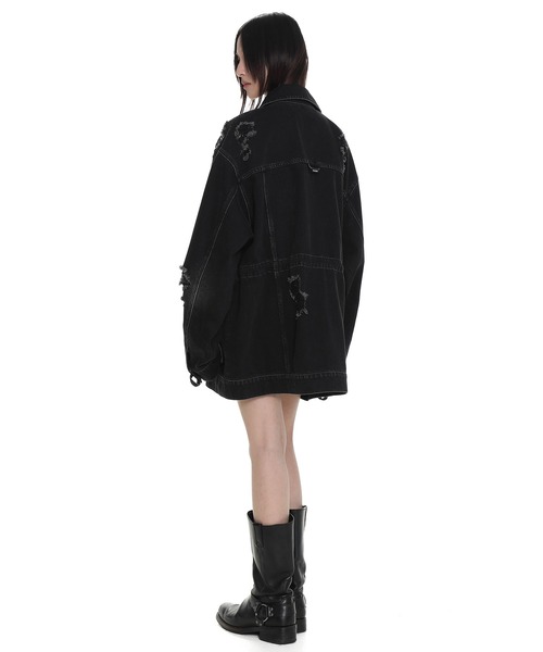 Masonprince 24ss オーバーサイズ ダメージ加工 デニムジャケット Masonprince 24ss オーバーサイズ ダメージ加工 デニムジャケット