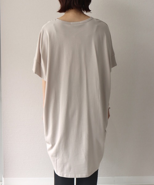 libelle more（リベル モア）の「《接触冷感》40双天竺コクーンワンピース（ワンピース・レディース・ダークベージュ/ブラック/グリーン/チャコールグレー/グレイッシュベージュ/パープル/オリーブ・L/M）」の22枚目の写真