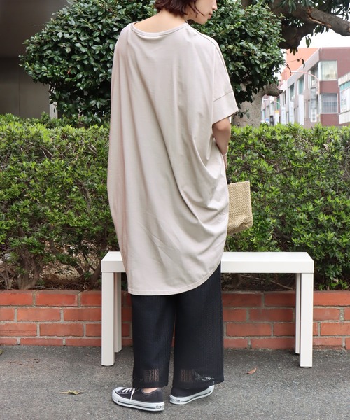 libelle more（リベル モア）の「《接触冷感》40双天竺コクーンワンピース（ワンピース・レディース・ダークベージュ/ブラック/グリーン/チャコールグレー/グレイッシュベージュ/パープル/オリーブ・L/M）」の16枚目の写真