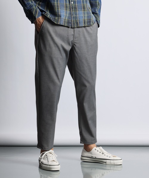The DUFFER of ST.GEORGE（ザダファーオブセントジョージ）の「【WEB限定アイテム】WOOL LIKE EASY SLACKS：ウエストゴム ウールライク イージースラックス（スラックス・メンズ・グレー/ブラック・X-LARGE/LARGE/MEDIUM/SMALL）」の14枚目の写真