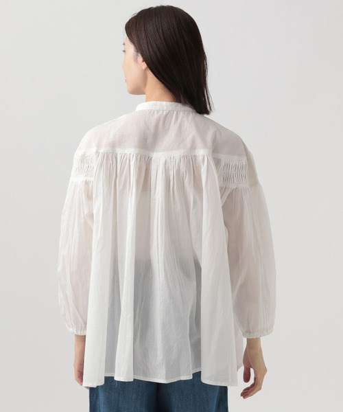 Elura（エルーラ）の「コットンボイルピンタックブラウス/995391（シャツ/ブラウス・レディース・ブラック/オフホワイト・FREE）」の9枚目の写真