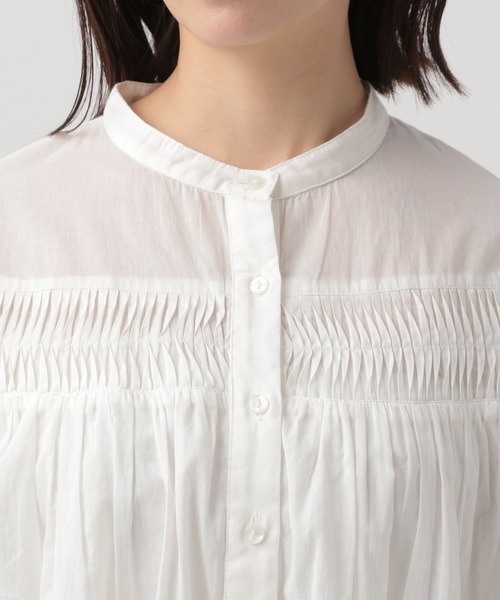 Elura（エルーラ）の「コットンボイルピンタックブラウス/995391（シャツ/ブラウス・レディース・ブラック/オフホワイト・FREE）」の10枚目の写真