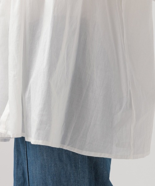 Elura（エルーラ）の「コットンボイルピンタックブラウス/995391（シャツ/ブラウス・レディース・ブラック/オフホワイト・FREE）」の12枚目の写真