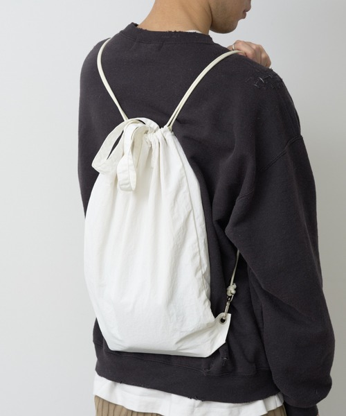 WHIMSIC（ウィムジック）の「【UNISEX】ナップサック（バックパック/リュック・メンズ・ホワイト/ブラック/ブルー・FREE）」の2枚目の写真