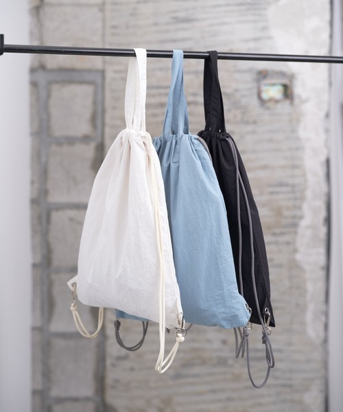 WHIMSIC（ウィムジック）の「【UNISEX】ナップサック（バックパック/リュック・メンズ・ホワイト/ブラック/ブルー・FREE）」の18枚目の写真