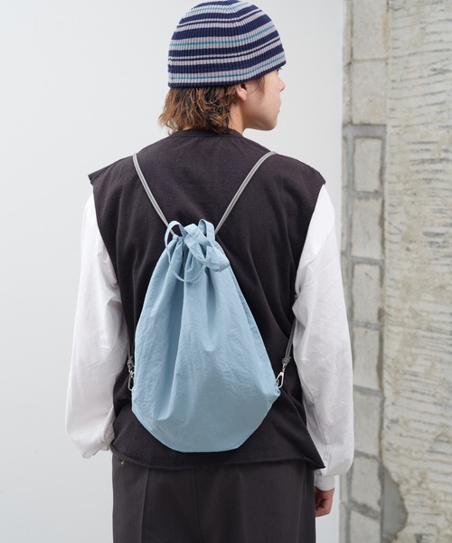 WHIMSIC（ウィムジック）の「【UNISEX】ナップサック（バックパック/リュック・メンズ・ホワイト/ブラック/ブルー・FREE）」の19枚目の写真