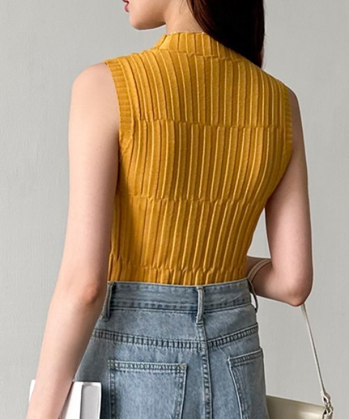 セール】【7色展開】 大人きれいめ ノースリーブニット