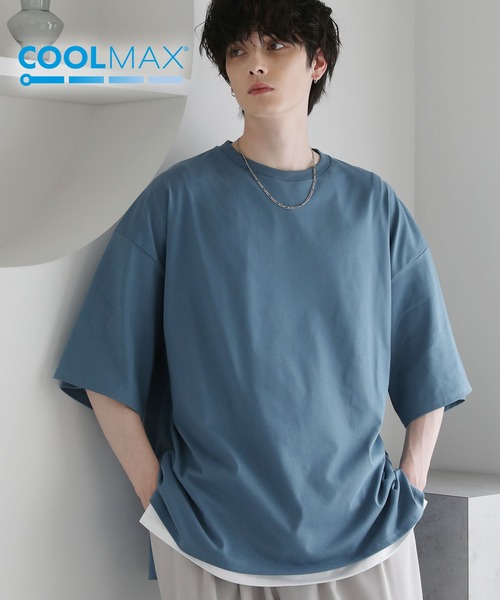 ASTRONOMY(アストロノミー)の「コットンミックスCOOLMAX(R)ビッグシルエットTシャツ(Tシャツ/カットソー・メンズ・ライトグレー/ホワイト/チャコール/ブラック/ホワイト系/ブルー・L/M/S/XL)」の6枚目の写真