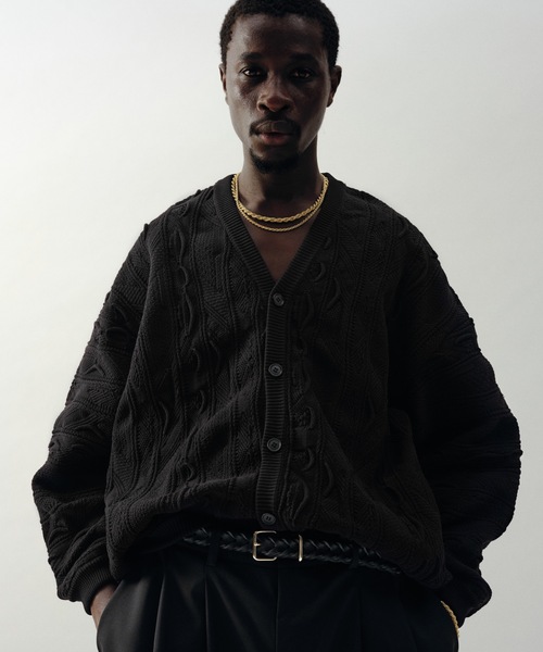 COOTIE PRODUCTIONS（クーティープロダクションズ）の「Leather Braid Belt（ベルト・メンズ・ブラック×ゴールド/ブラック×シルバー・FREE）」の8枚目の写真