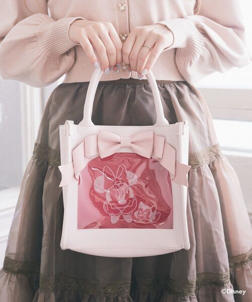 新色追加！】ミニー&フィガロ/ショルダー付きリボンバッグ