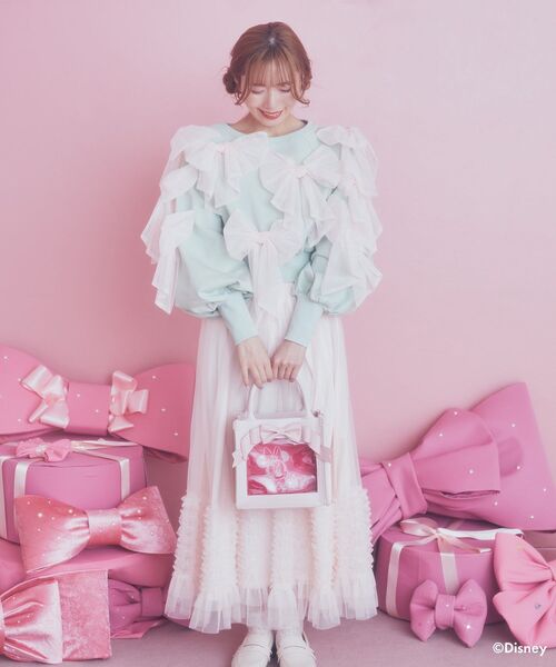 新色追加！】ミニー&フィガロ/ショルダー付きリボンバッグ（ショルダー