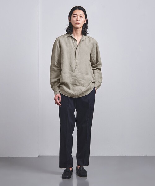 UNITED ARROWS（ユナイテッドアローズ）の「LIBECO プルオーバー シャツ（シャツ/ブラウス・メンズ・グレー/ブラック・XL/L/M/S）」の4枚目の写真