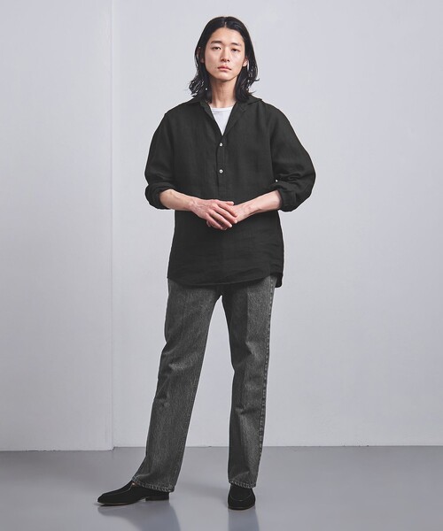 UNITED ARROWS（ユナイテッドアローズ）の「LIBECO プルオーバー シャツ（シャツ/ブラウス・メンズ・グレー/ブラック・XL/L/M/S）」の6枚目の写真