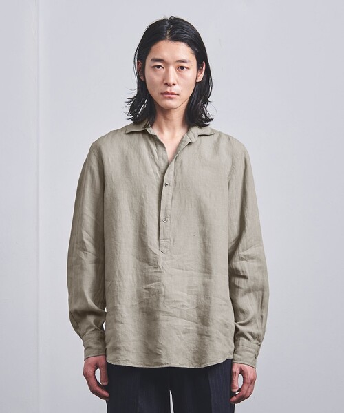 UNITED ARROWS（ユナイテッドアローズ）の「LIBECO プルオーバー シャツ（シャツ/ブラウス・メンズ・グレー/ブラック・XL/L/M/S）」の8枚目の写真