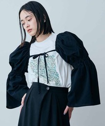 MEDE19F | ＭＥＤＥ１９Ｆ　コットンサッカー素材の袖だけボレロ(カーディガン/ボレロ)