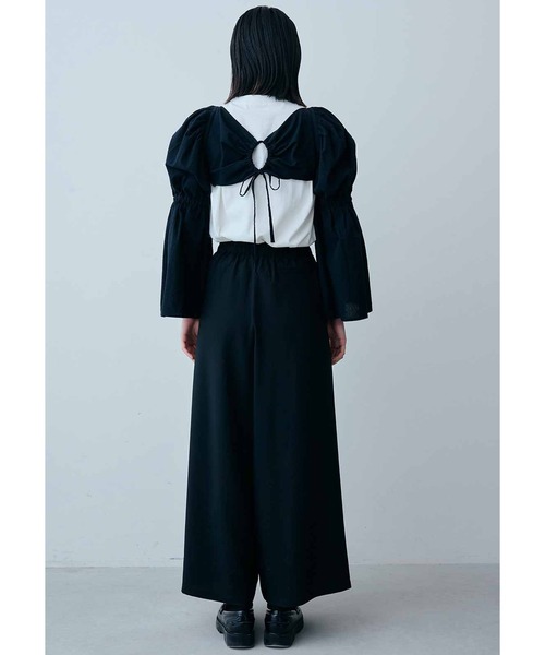 MEDE19F(メデジュウキュウ)の「MEDE19F コットンサッカー素材の袖だけボレロ(カーディガン/ボレロ・レディース・ネイビー/ブラック・LARGE/MEDIUM/XX-LARGE/X-LARGE)」の14枚目の写真