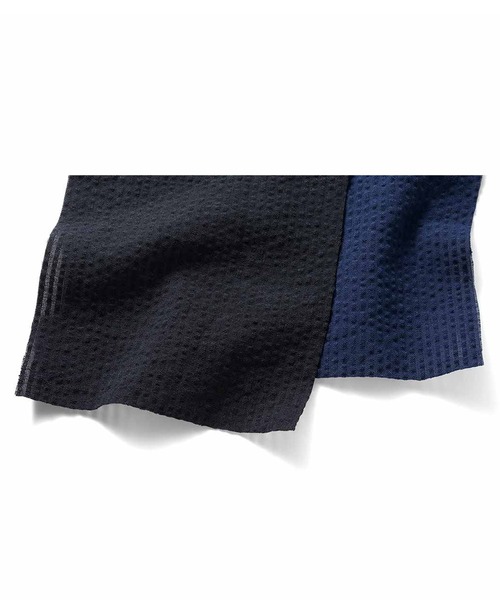 MEDE19F(メデジュウキュウ)の「MEDE19F コットンサッカー素材の袖だけボレロ(カーディガン/ボレロ・レディース・ネイビー/ブラック・LARGE/MEDIUM/XX-LARGE/X-LARGE)」の3枚目の写真