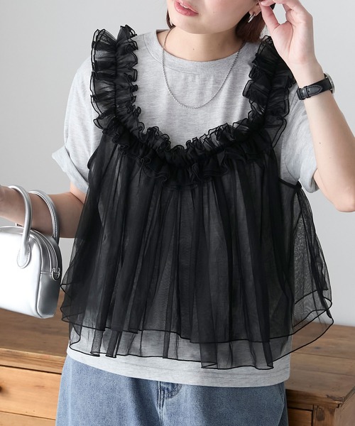 BONLECILL（ボンルシール）の「3way チュールビスチェドッキングTEE（T