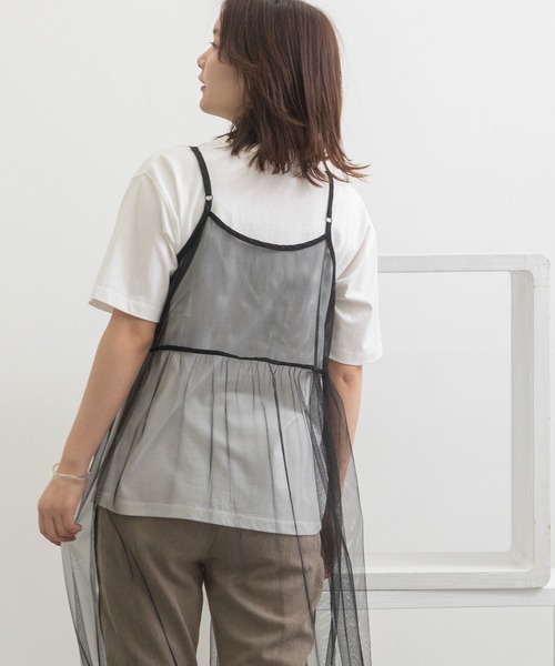 POU DOU DOU（プードゥドゥ）の「チュールティアードワンピース（ワンピース・レディース・グレー/ブラック/ピンク・3）」の10枚目の写真