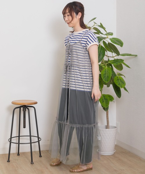 POU DOU DOU（プードゥドゥ）の「チュールティアードワンピース（ワンピース・レディース・グレー/ブラック/ピンク・3）」の17枚目の写真