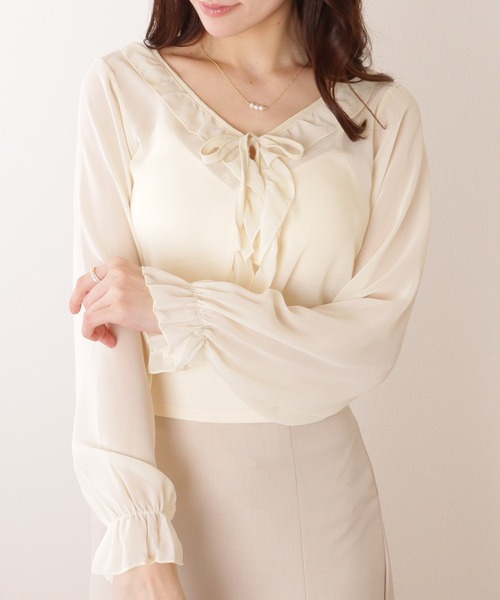 lizlisa フリルレースボレロカーディガン　ホワイト フリルレースボレロカーディガン ｜ LIZ LISA（リズリサ）公式