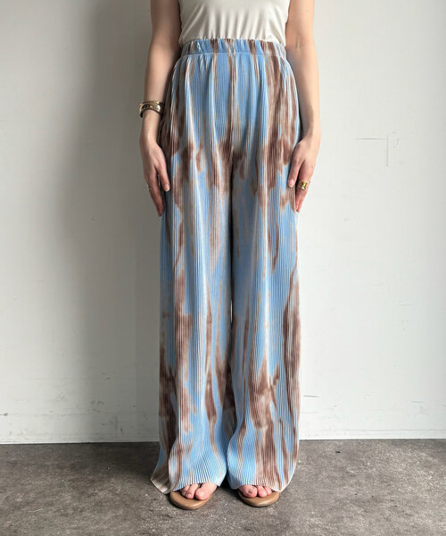 DouDou（ドゥドゥ）の「【WEB限定】プリントプリーツパンツ（その他パンツ・レディース・グレー/イエロー/サックスブルー・FREE）」の6枚目の写真