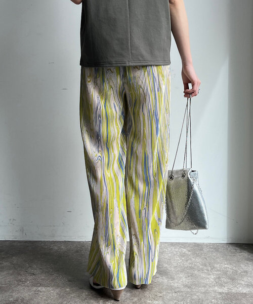 DouDou（ドゥドゥ）の「【WEB限定】プリントプリーツパンツ（その他パンツ・レディース・グレー/イエロー/サックスブルー・FREE）」の20枚目の写真