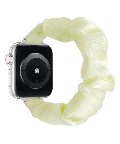 UNii(ユニー)の「シュシュループバンド Apple Watch バンド ベルト 41/40/38mm ふんわり かわいい アップルウォッチ(デジタル腕時計・レディース・ホワイト/ライトブルー/ライトグリーン/ライトイエロー/ライトピンク/シルバー・ONE SIZE/ONESIZE)」の2枚目の写真