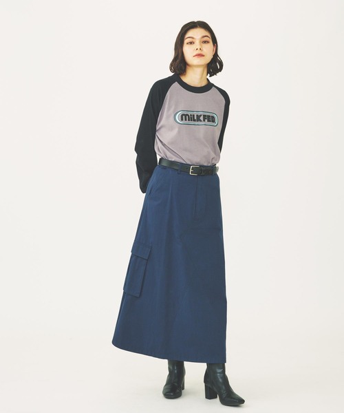 MILKFED.（ミルクフェド）の「WORK SKIRT（スカート・レディース・オリーブ/ベージュ/ネイビー・S/M）」の5枚目の写真