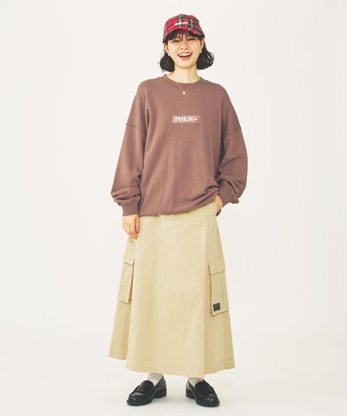 MILKFED.（ミルクフェド）の「WORK SKIRT（スカート・レディース・オリーブ/ベージュ/ネイビー・S/M）」の21枚目の写真