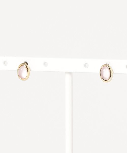 itam（アイタム）の「【itam】アイタム/ 天然石　NATURAL STONE オーバル ブラスピアス（ピアス（両耳用）・レディース・ホワイト/その他/ブルー/イエロー/ピンク・FREE）」の9枚目の写真