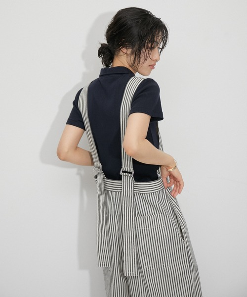 ADAM ET ROPE'(アダムエロペ)の「《環境配慮》フロントジップサロペット(サロペット/オーバーオール・レディース・グレー系その他/ブラック・FREE)」の6枚目の写真