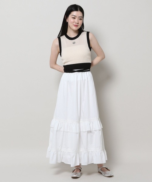 3.3 Field Trip （3.3フィールドトリップ）の「3.3 Field Trip／バイカラーニットベスト（ベスト・レディース・ブラック/ホワイト・FREE）」の3枚目の写真