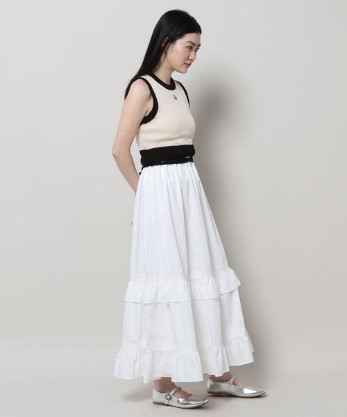 3.3 Field Trip （3.3フィールドトリップ）の「3.3 Field Trip／バイカラーニットベスト（ベスト・レディース・ブラック/ホワイト・FREE）」の4枚目の写真