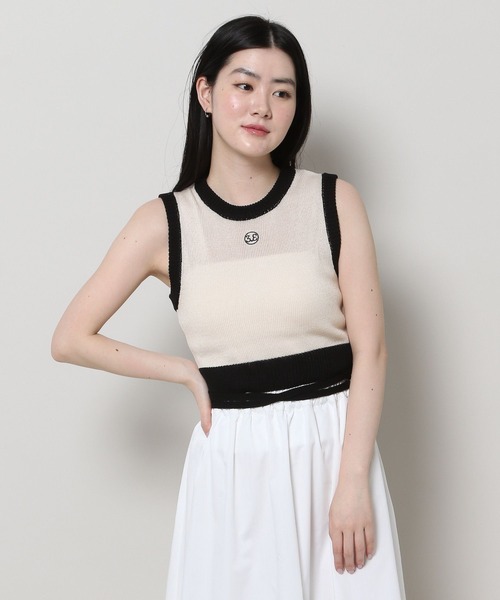 3.3 Field Trip （3.3フィールドトリップ）の「3.3 Field Trip／バイカラーニットベスト（ベスト・レディース・ブラック/ホワイト・FREE）」の6枚目の写真