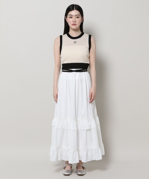 3.3 Field Trip （3.3フィールドトリップ）の「3.3 Field Trip／バイカラーニットベスト（ベスト・レディース・ブラック/ホワイト・FREE）」の16枚目の写真