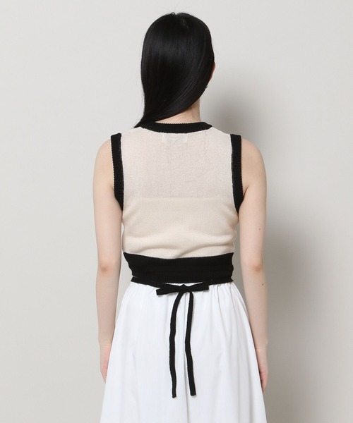 3.3 Field Trip （3.3フィールドトリップ）の「3.3 Field Trip／バイカラーニットベスト（ベスト・レディース・ブラック/ホワイト・FREE）」の19枚目の写真