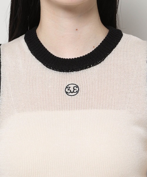 3.3 Field Trip （3.3フィールドトリップ）の「3.3 Field Trip／バイカラーニットベスト（ベスト・レディース・ブラック/ホワイト・FREE）」の20枚目の写真